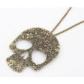 Hottest!Punk Style Skull Necklace Alloy Flower Pattern Necklace Jewelry FN181